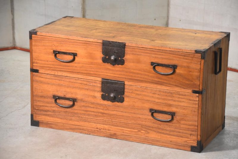Antique half Clothing Chest Width:910mm - Image 2