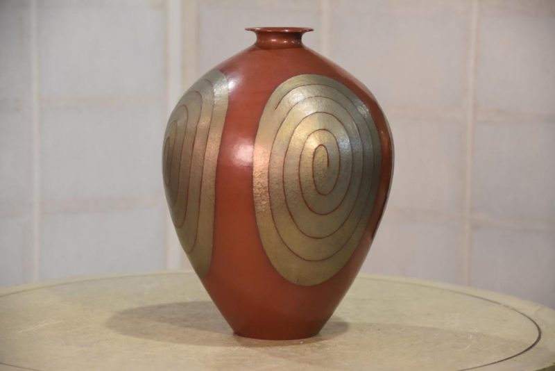 Copper Vase by Gyokusendo