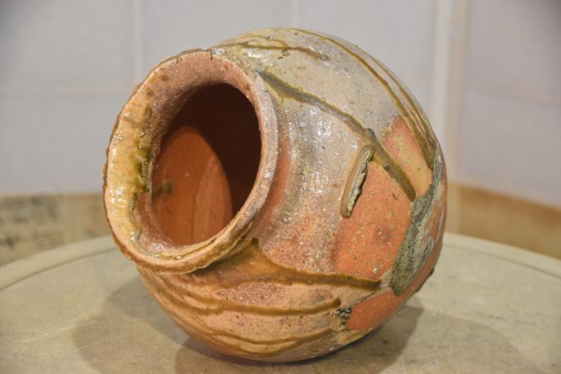 Shigaraki Wood Fired Tsubo Vase Width:240mm - Image 5