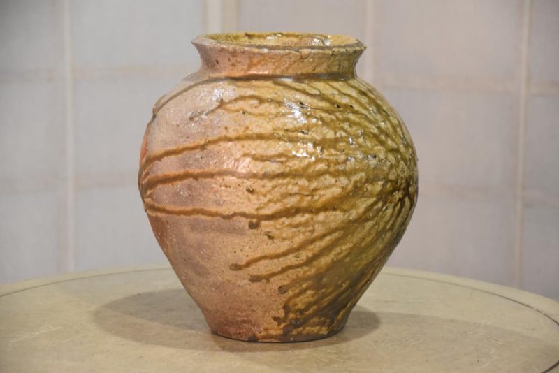Shigaraki Wood Fired Tsubo Vase Width:240mm