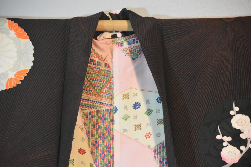 Vintage Japanese Silk Haori Jacket with flowers - Image 6