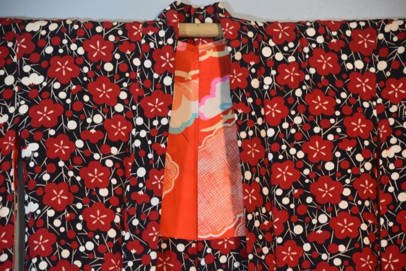 Vintage Japanese Silk Haori Jacket Cherry Blossoms - Image 4
