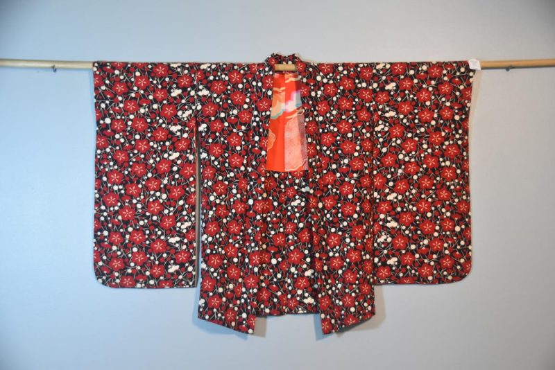 Vintage Japanese Silk Haori Jacket Cherry Blossoms - Image 3