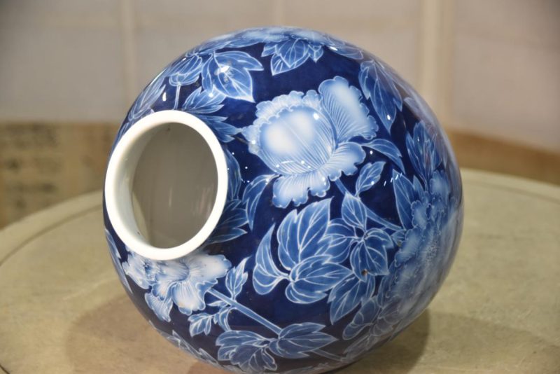 Fukugawa Pottery Vase:Width 205mm - Image 5