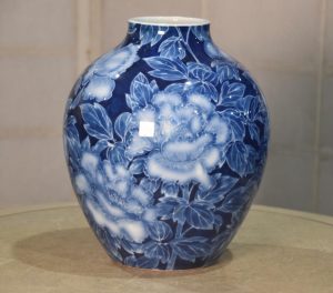 Fukugawa Pottery Vase:Width 205mm