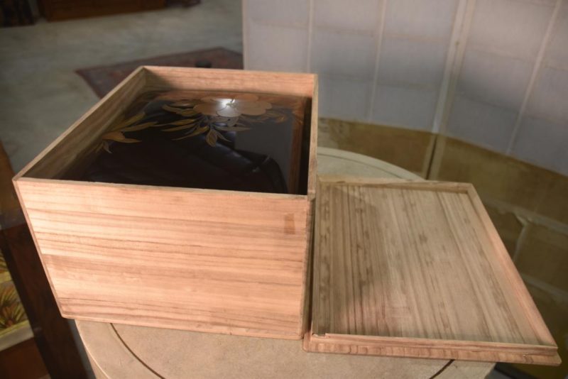 Vintage Japanese Maki-E Lacquered Letter Box  Tebako Width:330mm - Image 11