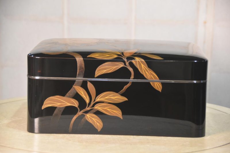 Vintage Japanese Maki-E Lacquered Letter Box  Tebako Width:330mm - Image 8