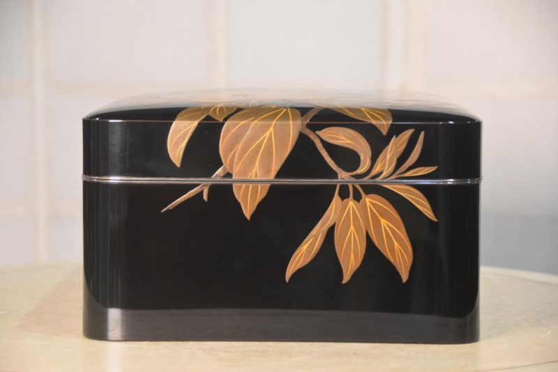 Vintage Japanese Maki-E Lacquered Letter Box  Tebako Width:330mm - Image 7