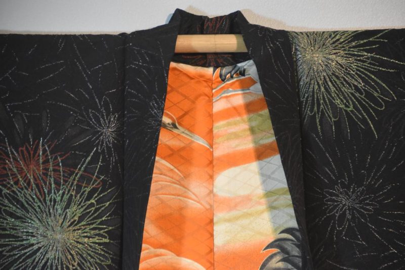 Vintage Japanese Silk Haori Jacket with metallic thread - Image 4