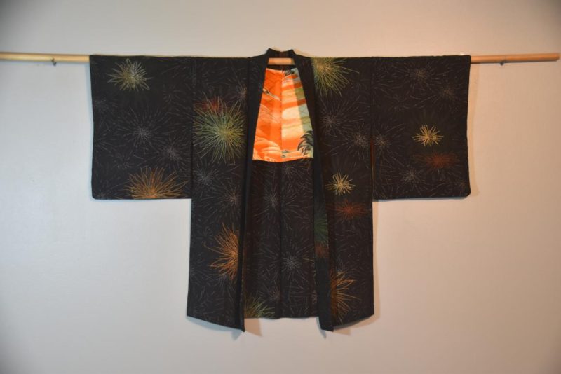 Vintage Japanese Silk Haori Jacket with metallic thread - Image 3