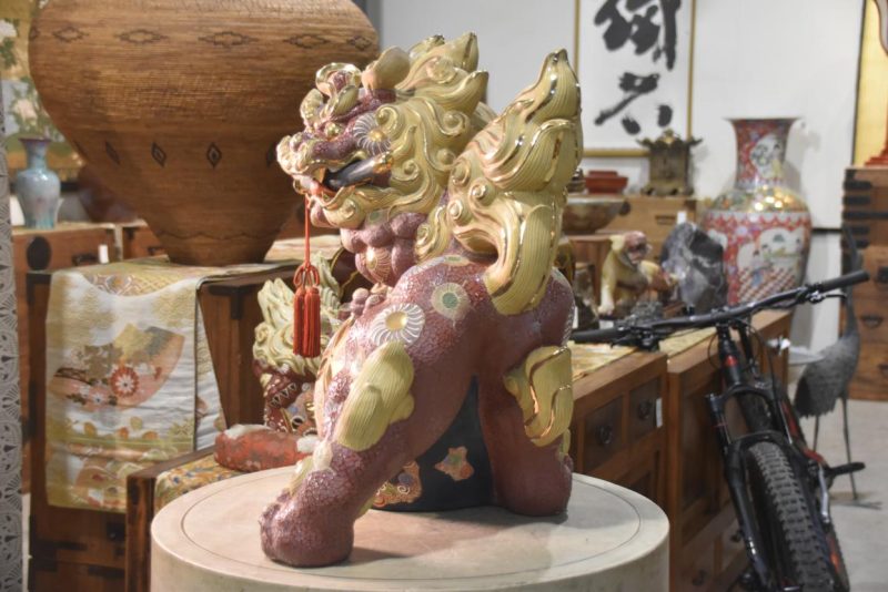 Large Kutani Pottery Shishi Buddhist Lion Dog Height:580mm - Image 5