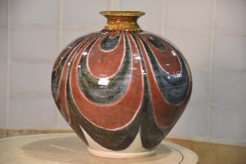 Mashiko Pottery Vase Width:350mm - Image 3