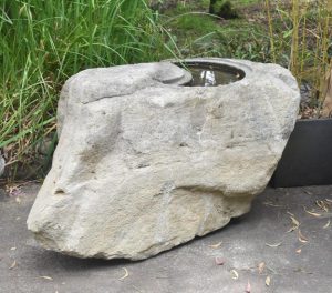 Japanese Natural Stone Garden Basin with Crescent Moon Bowl Width:1290mm
