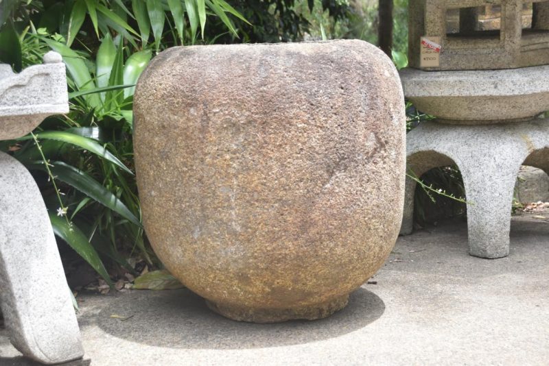 Antique Japanese Granite Garden Basin Width:670mm - Image 6