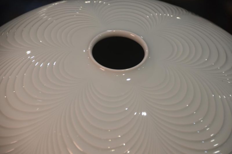 Japanese Hakuji White Celadon Vase Width:365mm - Image 3