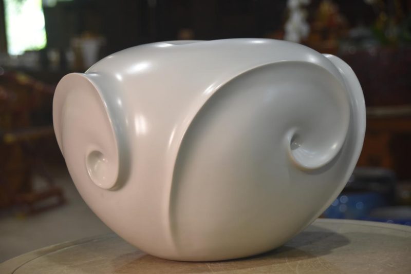 Japanese Studio Pottery Vase by Hasegawa Isamu Width:400mm - Image 4