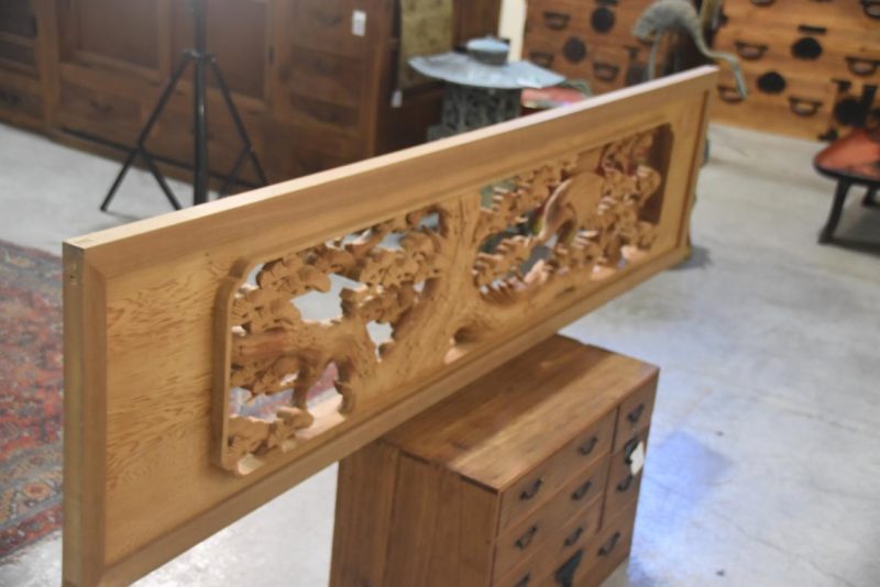 Japanese Carved Wooden Rama Transom Width:1855mm - Image 9