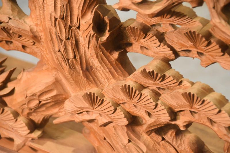 Japanese Carved Wooden Rama Transom Width:1855mm - Image 8