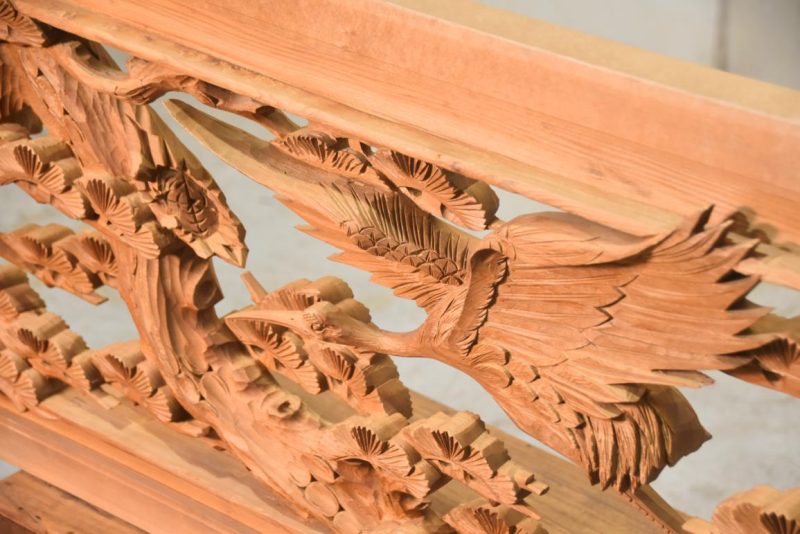 Japanese Carved Wooden Rama Transom Width:1855mm - Image 6