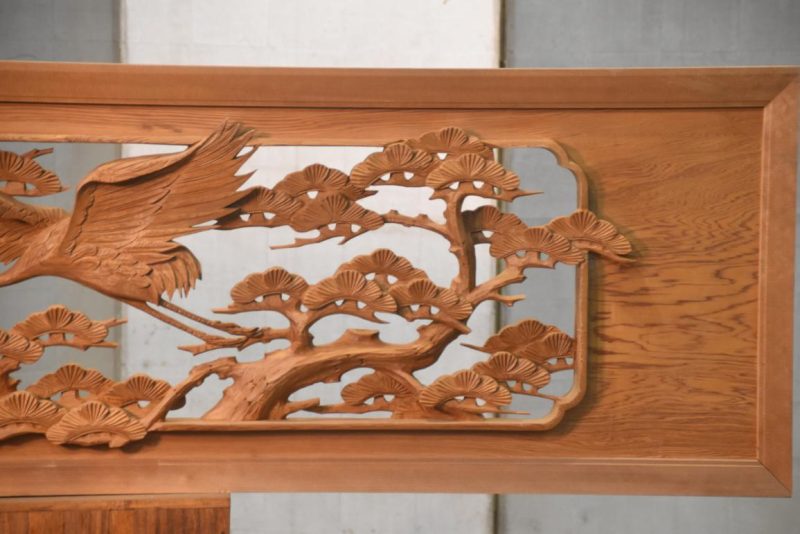 Japanese Carved Wooden Rama Transom Width:1855mm - Image 4