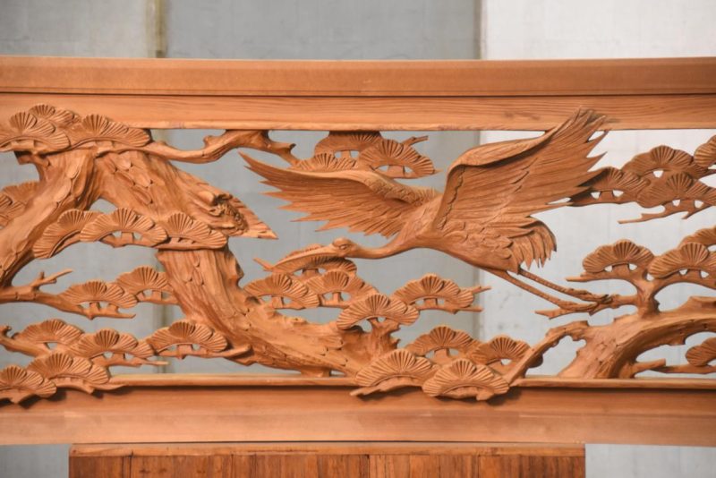 Japanese Carved Wooden Rama Transom Width:1855mm - Image 3
