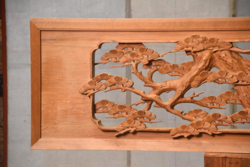 Japanese Carved Wooden Rama Transom Width:1855mm - Image 2
