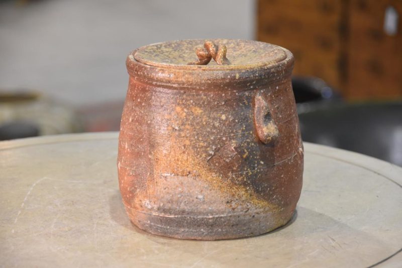 Shigaraki Pottery Mizuzashi Width:185mm - Image 7