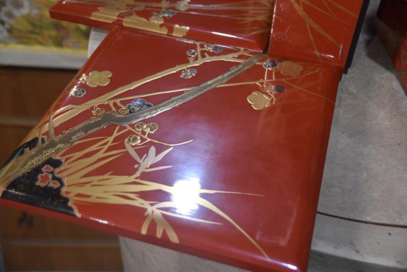 Maki-E Jubako Lacquer Box  Height:510mm - Image 9