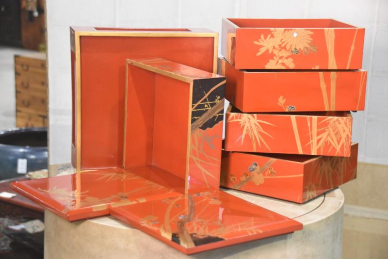 Maki-E Jubako Lacquer Box  Height:510mm - Image 7