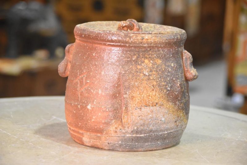 Shigaraki Pottery Mizuzashi Width:185mm - Image 3