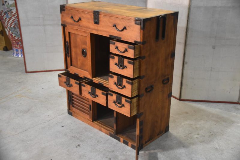 Meiji Period Kyoto Region Merchant Chest Width:935mm - Image 8