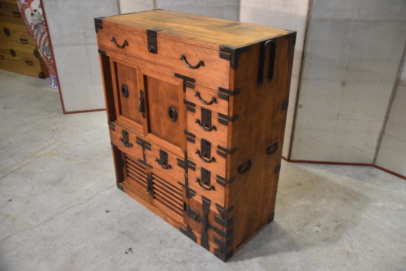 Meiji Period Kyoto Region Merchant Chest Width:935mm - Image 4