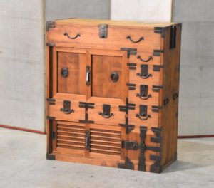 Meiji Period Kyoto Region Merchant Chest Width:935mm