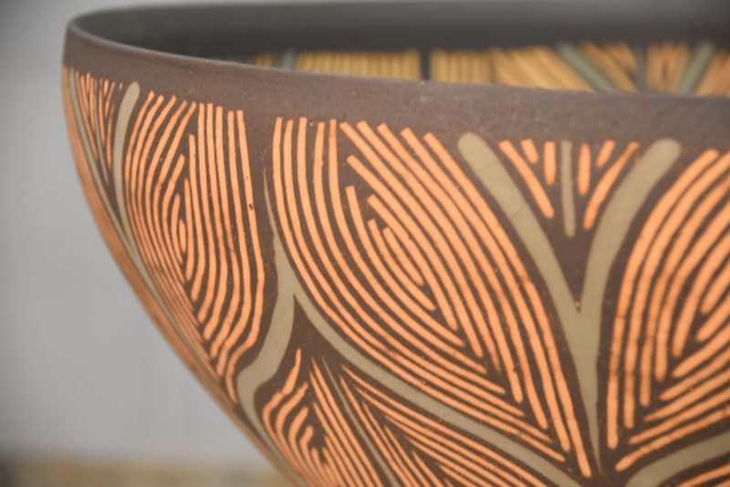 Large Studio Pottery Bowl Width:490mm - Image 2