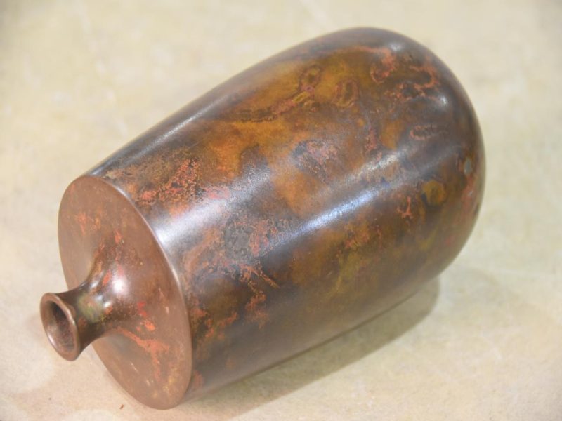 Vintage Murashido Bronze Vase Width:85mm - Image 5