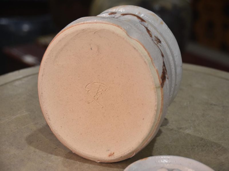 Shino Pottery Mizuzashi Width:180mm - Image 6