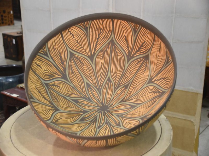 Large Studio Pottery Bowl Width:490mm - Image 6
