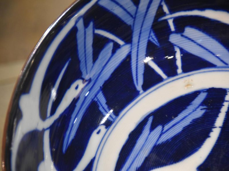 Blue and White Porcelain Bowl decorated with Birds Width:250mm - Image 2