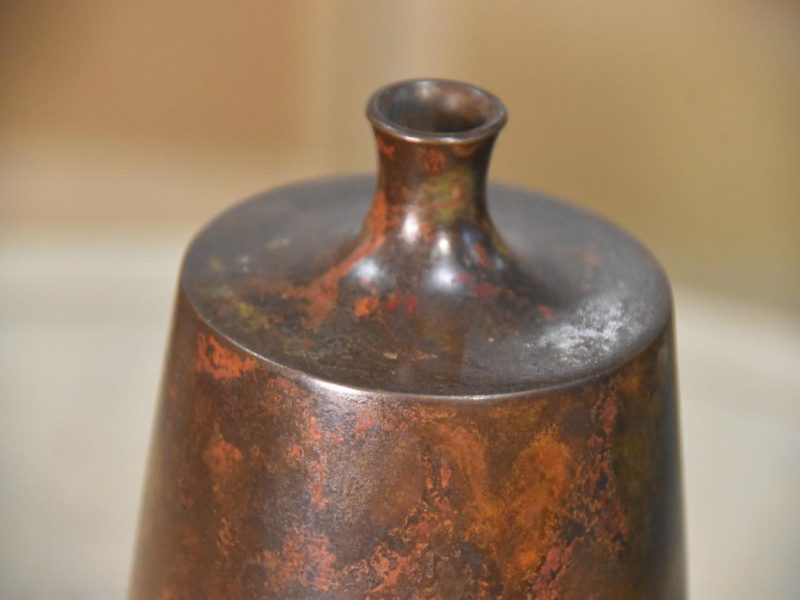 Vintage Murashido Bronze Vase Width:85mm - Image 9