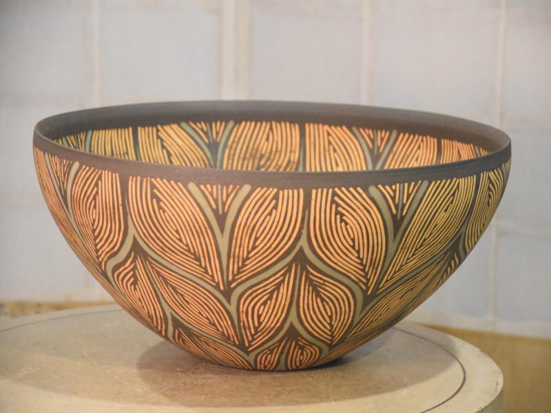 Large Studio Pottery Bowl Width:490mm - Image 4