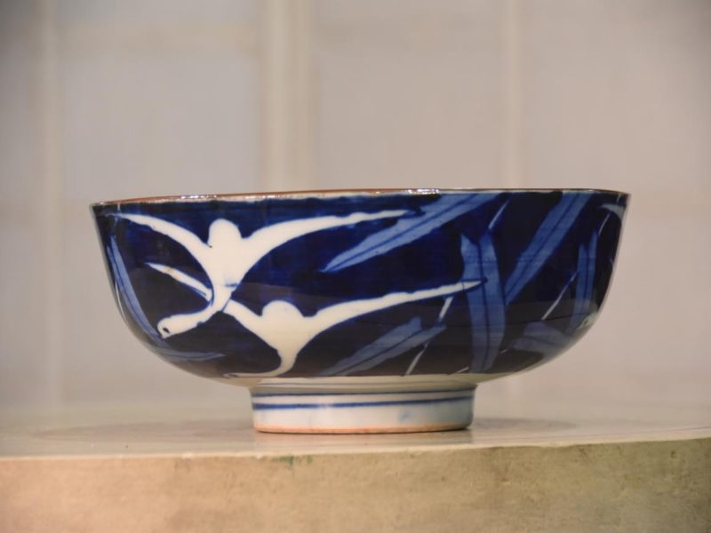 Blue and White Porcelain Bowl decorated with Birds Width:250mm - Image 6