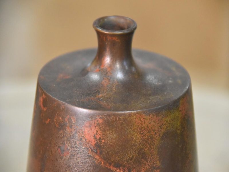 Vintage Murashido Bronze Vase Width:85mm - Image 2
