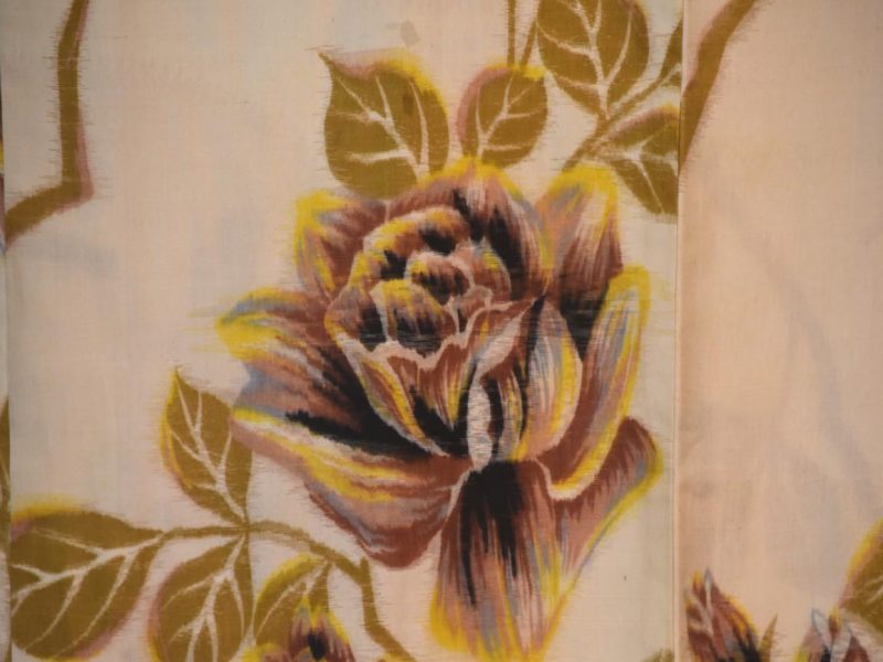 Silk Haori Jacket with large floral design. - Image 2