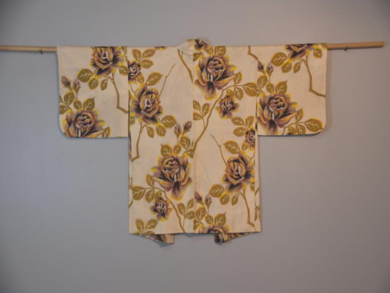 Silk Haori Jacket with large floral design.