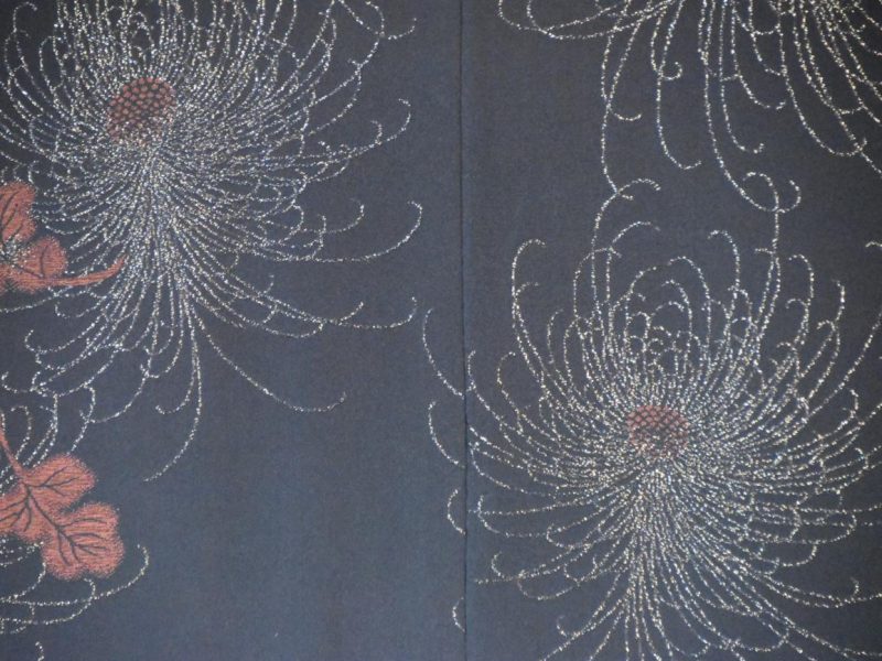 Silk Haori Jacket with Lacquered Metallic Thread - Image 2