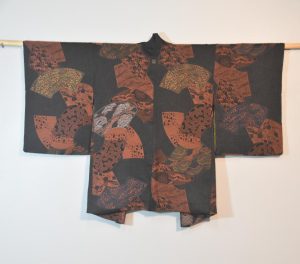 Silk Haori Jacket with Lacquered Metallic Thread