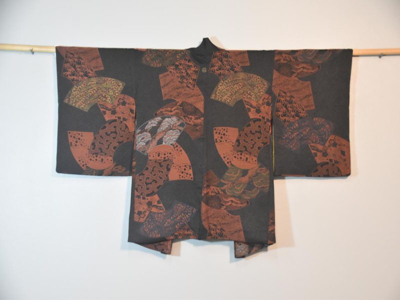 Silk Haori Jacket with Lacquered Metallic Thread