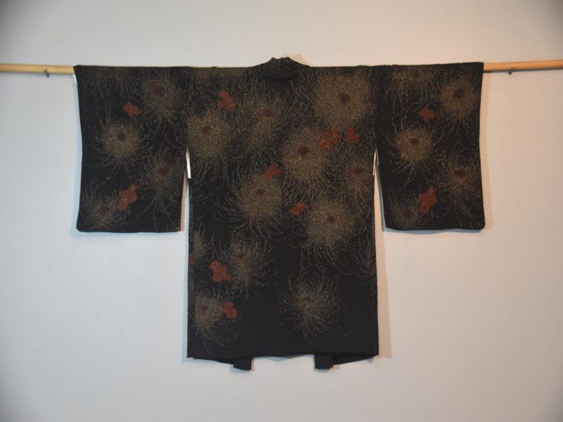 Silk Haori Jacket with Lacquered Metallic Thread