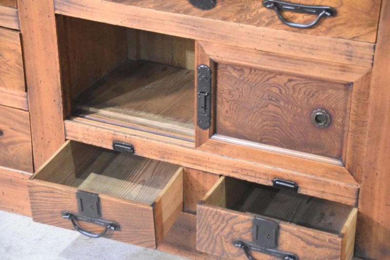 Antique Multi Drawer Japanese Sideboard Width:1845mm - Image 11
