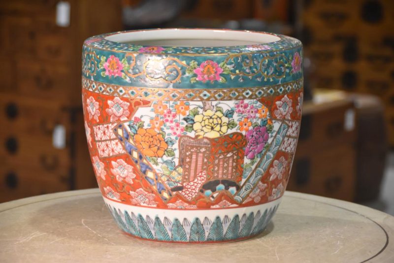 Coloured Imari Hibachi Width:285mm - Image 5